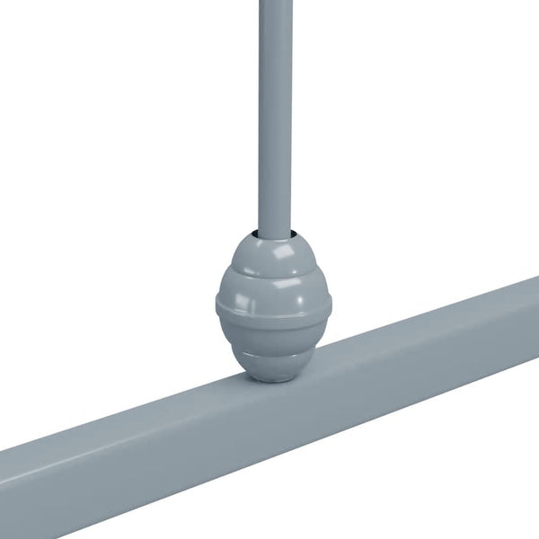 Bettgestell Grau Metall 100 × 200 cm