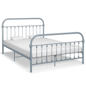 vidaXL Bed Frame Grey Metal 120x200 cm