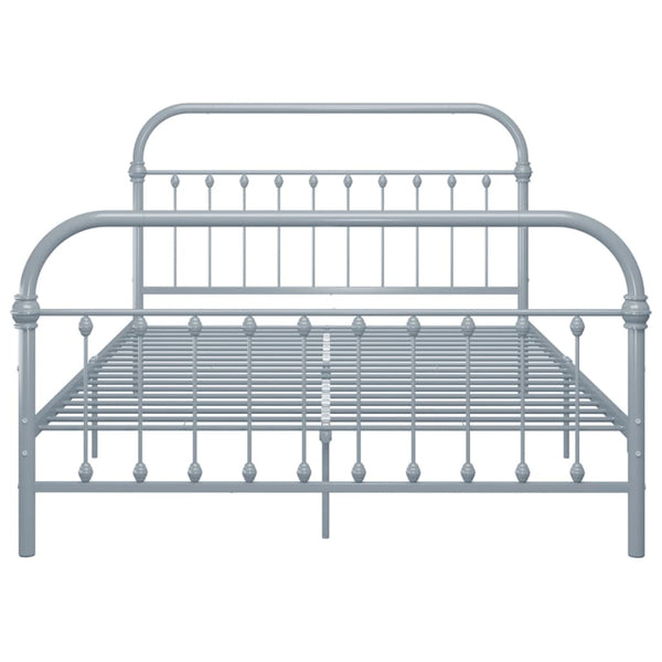 vidaXL Bed Frame Grey Metal 120x200 cm