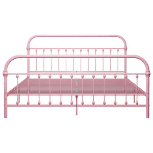 vidaXL Bed Frame Pink Metal 180x200 cm