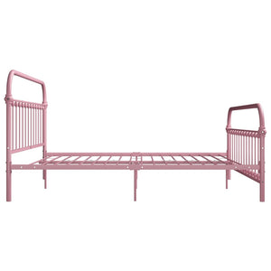 vidaXL Bed Frame Pink Metal 180x200 cm