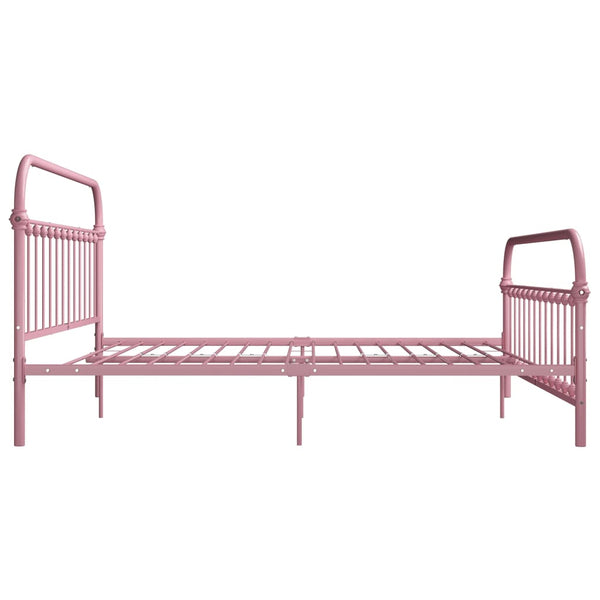 vidaXL Bed Frame Pink Metal 180x200 cm