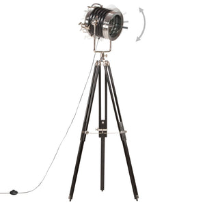 vidaXL Tripod Floor Lamp Black Solid Mango Wood 171 cm