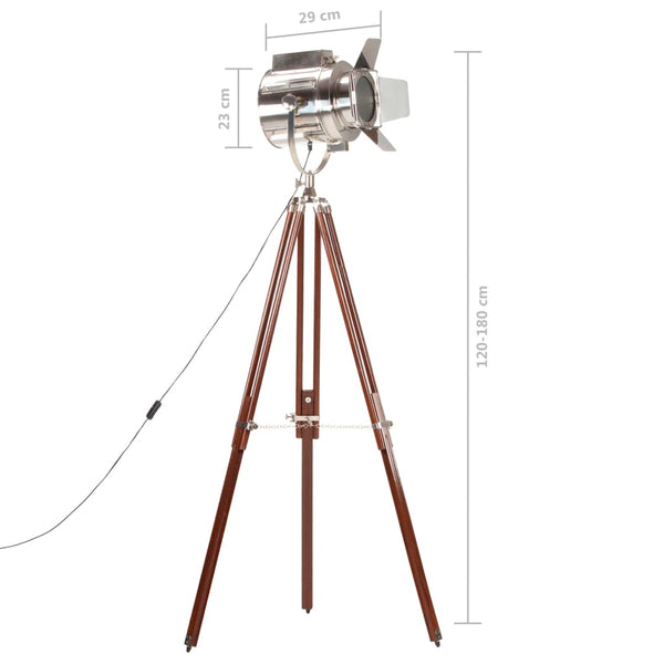 vidaXL Tripod Floor Lamp Solid Mango Wood 180 cm