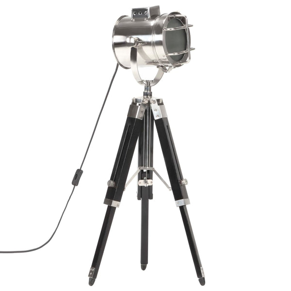 vidaXL Tripod Floor Lamp Black Solid Mango Wood 69 cm