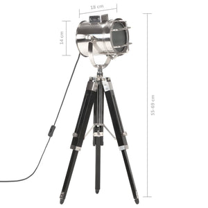vidaXL Tripod Floor Lamp Black Solid Mango Wood 69 cm
