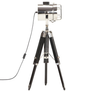 vidaXL Tripod Floor Lamp Black Solid Mango Wood 69 cm