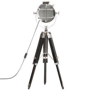 vidaXL Tripod Floor Lamp Black Solid Mango Wood 69 cm