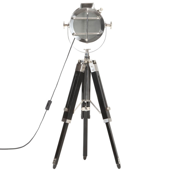 vidaXL Tripod Floor Lamp Black Solid Mango Wood 69 cm