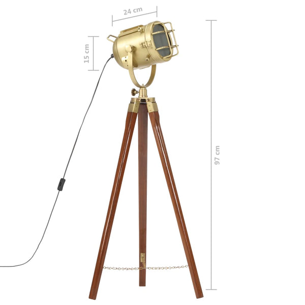 vidaXL Tripod Floor Lamp Solid Mango Wood 97 cm