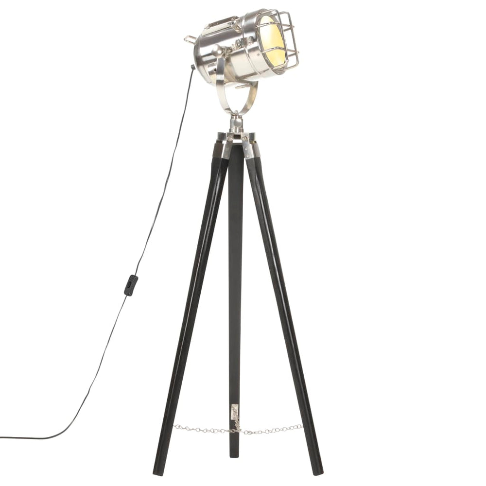 vidaXL Tripod Floor Lamp Black Solid Mango Wood 97 cm