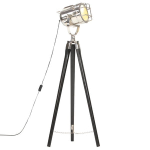 vidaXL Tripod Floor Lamp Black Solid Mango Wood 97 cm