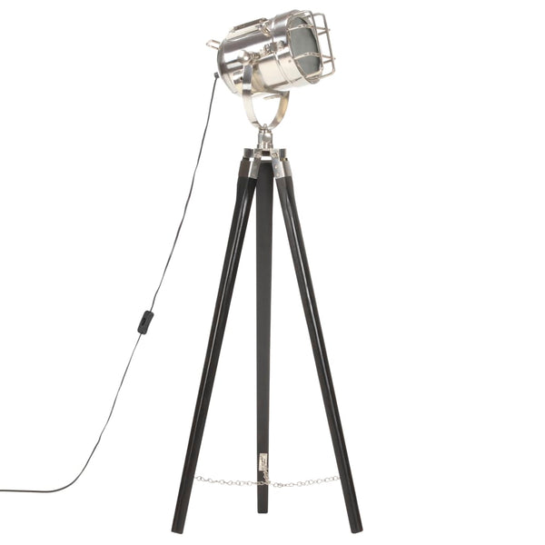 vidaXL Tripod Floor Lamp Black Solid Mango Wood 97 cm