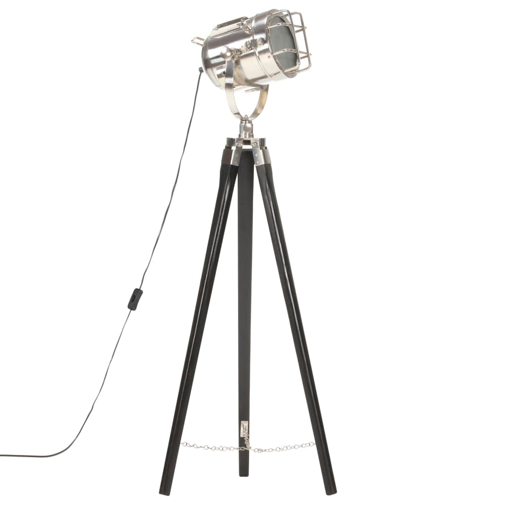 vidaXL Tripod Floor Lamp Black Solid Mango Wood 97 cm