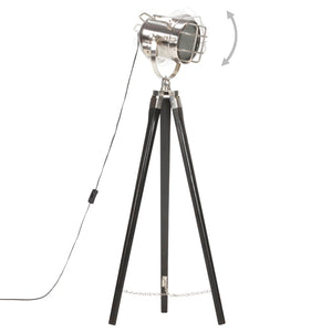 vidaXL Tripod Floor Lamp Black Solid Mango Wood 97 cm