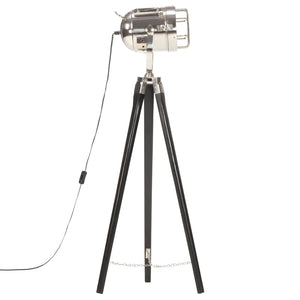 vidaXL Tripod Floor Lamp Black Solid Mango Wood 97 cm