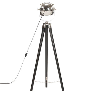 vidaXL Tripod Floor Lamp Black Solid Mango Wood 97 cm