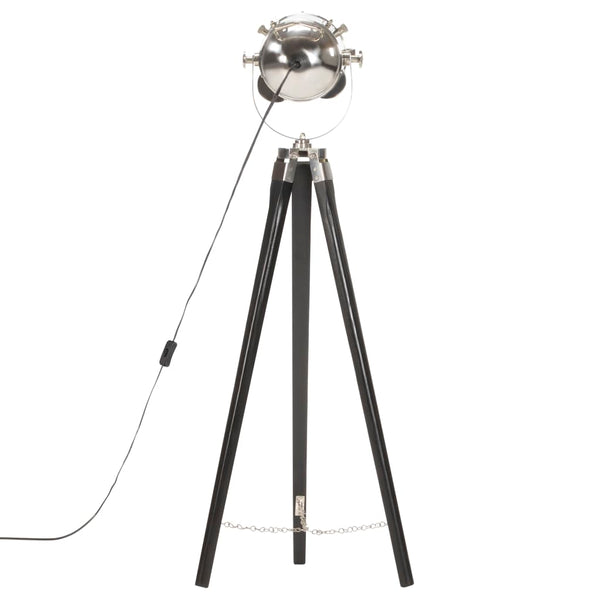 vidaXL Tripod Floor Lamp Black Solid Mango Wood 97 cm