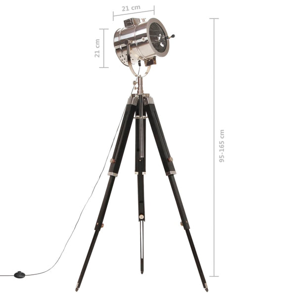 vidaXL Tripod Floor Lamp Solid Mango Wood 165 cm