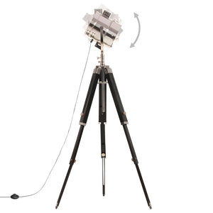 vidaXL Tripod Floor Lamp Solid Mango Wood 165 cm