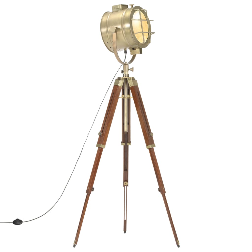 vidaXL Tripod Floor Lamp Solid Mango Wood 165 cm