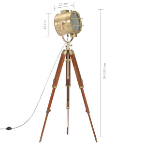 vidaXL Tripod Floor Lamp Solid Mango Wood 165 cm