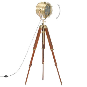 vidaXL Tripod Floor Lamp Solid Mango Wood 165 cm