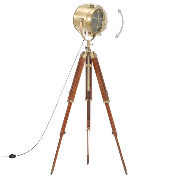 vidaXL Tripod Floor Lamp Solid Mango Wood 165 cm