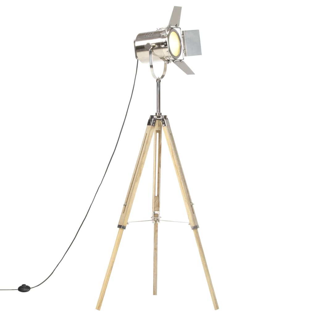 vidaXL Tripod Floor Lamp Solid Mango Wood 140 cm