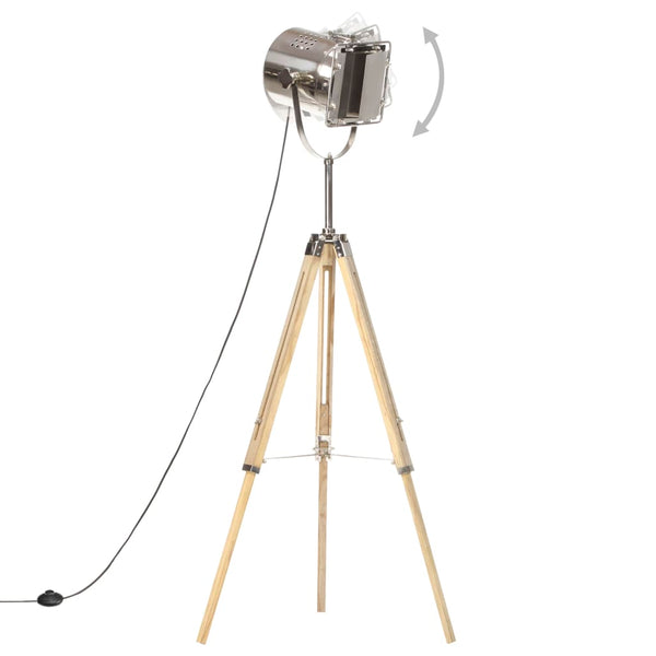 vidaXL Tripod Floor Lamp Solid Mango Wood 140 cm