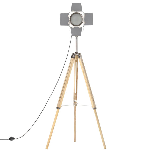 vidaXL Tripod Floor Lamp Solid Mango Wood 140 cm