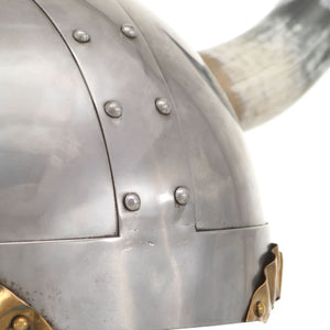vidaXL Fantasy Viking Helmet LARP Silver Steel