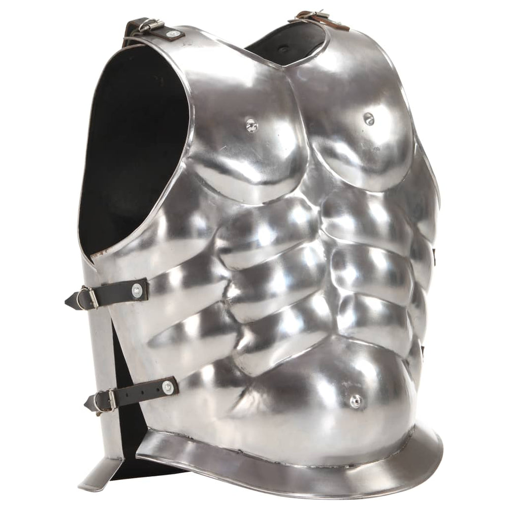 vidaXL Roman Soldier Breastplate Cuirass Replica LARP Silver Steel