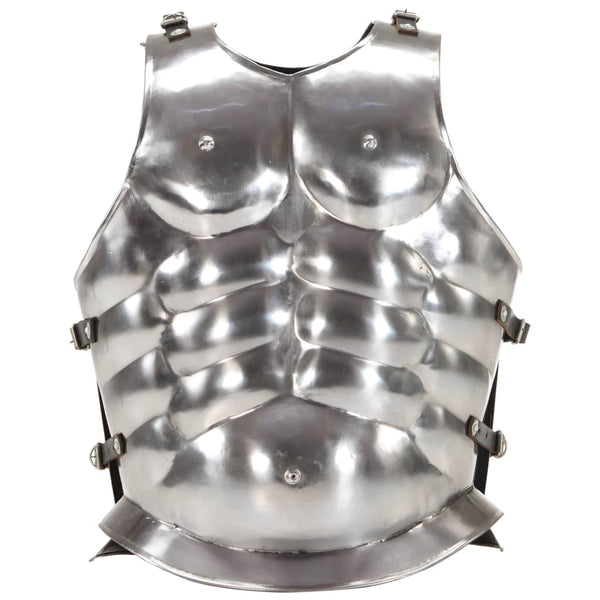 vidaXL Roman Soldier Breastplate Cuirass Replica LARP Silver Steel