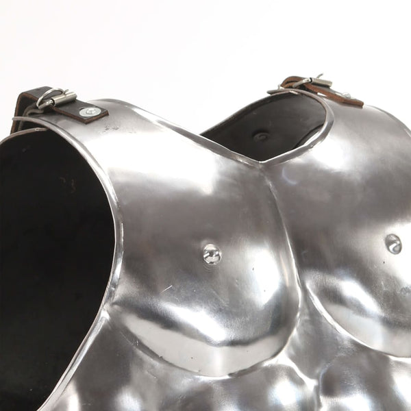 vidaXL Roman Soldier Breastplate Cuirass Replica LARP Silver Steel