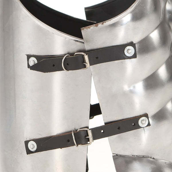 vidaXL Roman Soldier Breastplate Cuirass Replica LARP Silver Steel