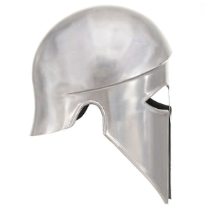 vidaXL Greek Warrior Helmet Antique Replica for LARP Silver Steel