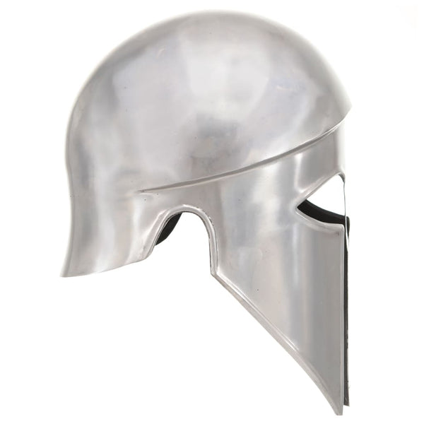 vidaXL Greek Warrior Helmet Antique Replica for LARP Silver Steel