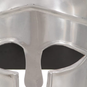 vidaXL Greek Warrior Helmet Antique Replica for LARP Silver Steel