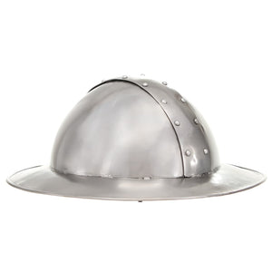 vidaXL Medieval Knight Helmet Antique Replica LARP Silver Steel