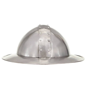 vidaXL Medieval Knight Helmet Antique Replica LARP Silver Steel