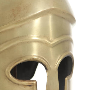 vidaXL Greek Warrior Helmet Antique Replica for LARP Brass Steel