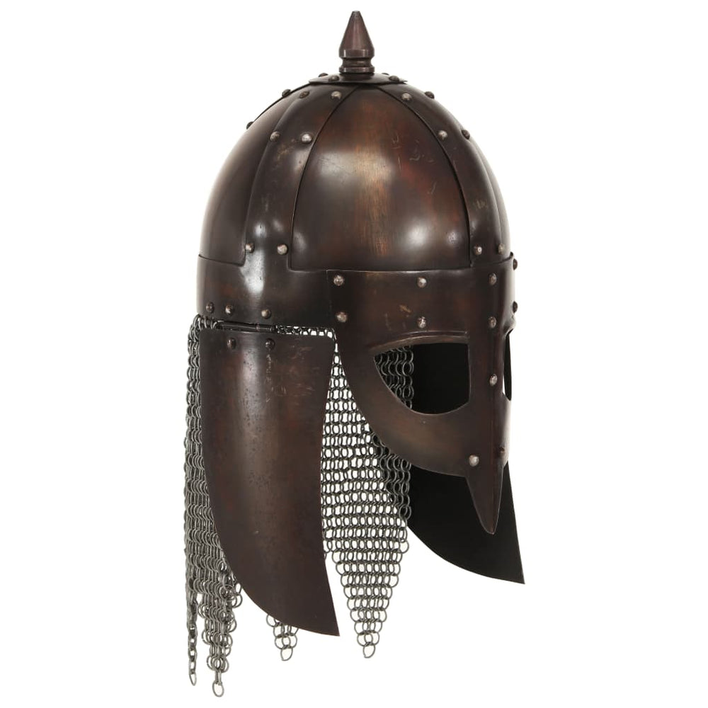 vidaXL Viking Warrior Helmet Ancient Replica for LARP Copper-Plated Steel
