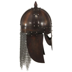vidaXL Viking Warrior Helmet Ancient Replica for LARP Copper-Plated Steel