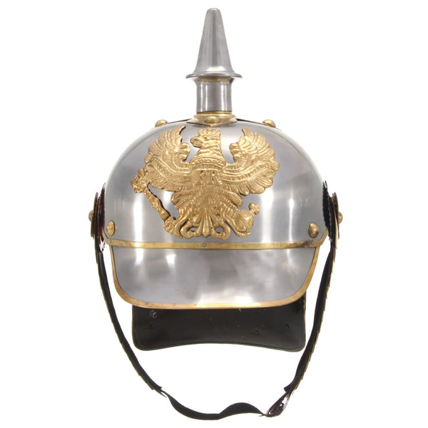 vidaXL German Prussian Helmet Antique Replica LARP Silver Steel