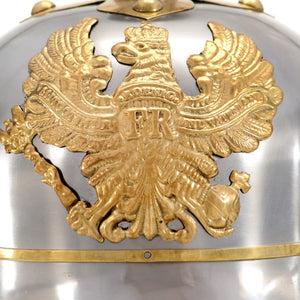 vidaXL German Prussian Helmet Antique Replica LARP Silver Steel