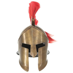 vidaXL Greek Warrior Helmet Antique Replica LARP Brass Steel