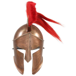 vidaXL Greek Warrior Helmet Antique Replica LARP Copper Steel