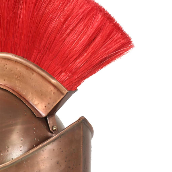 vidaXL Greek Warrior Helmet Antique Replica LARP Copper Steel