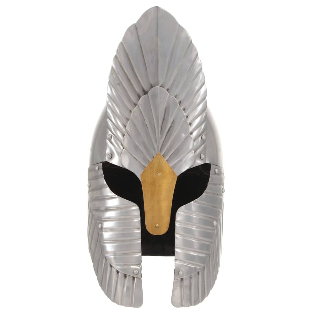 vidaXL Medieval Fantasy Knight Helmet for LARP Replica Silver Steel
